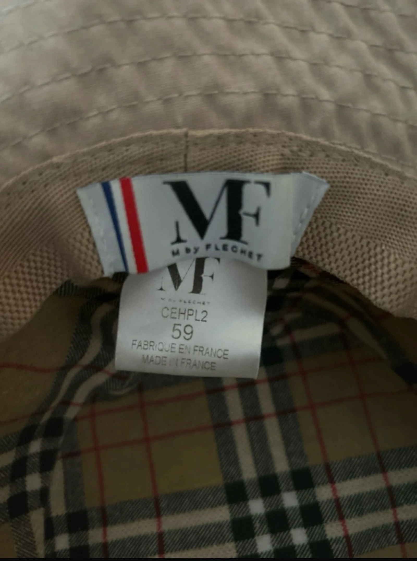 Bob MF by Flechet beige met tartan motief – Maat 59 – photo 4
